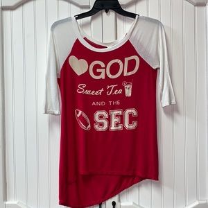 SEC Arkansas Alabama Georgia Football Shirt L